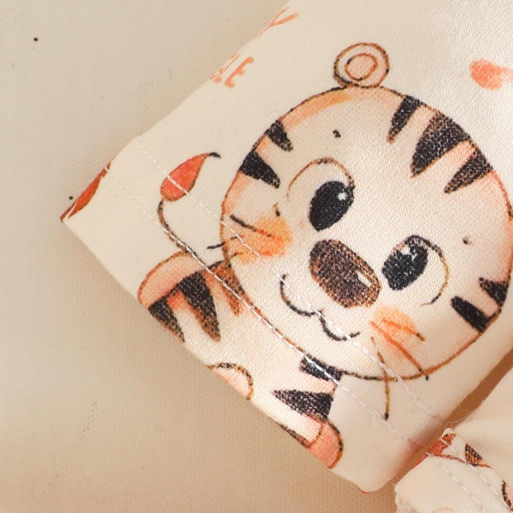 Autumn Lion Long Sleeve Bodysuit & Corduroy Overalls Set for Baby Boys