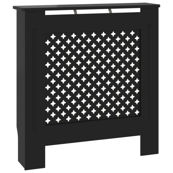 Cache-radiateur - vidaXL - 325568 - MDF Noir - 78 cm - Design moderne à lattes