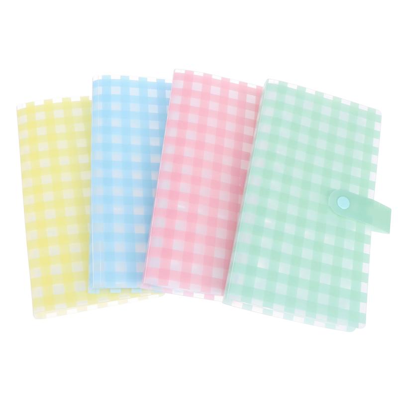 Snap Button Photo Album Grid Card Holder Clear Transparent Pockets Collect Book for Kpop Idol Photocard Collection
