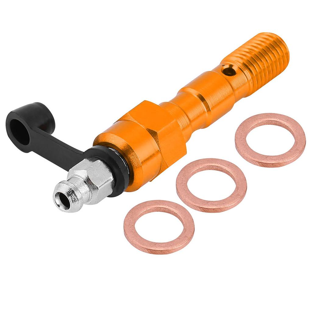 Motorcycle M10*1.25mm Brake Caliper Screw Banjo Bleed Nipple Washers Dust Blue