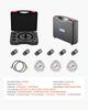 Hydraulic Nitrogen Accumulator Charging Kit, All-in-One Nitrogen Fill Kit, Pressure Test System with 3 Gauges (100, 250, 400 Bar), 6 Adapters