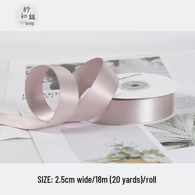 

Двостороння поліестерова стрічка з шифруванням 2,5 см для весільних бантів та упаковки подарунків високого класу