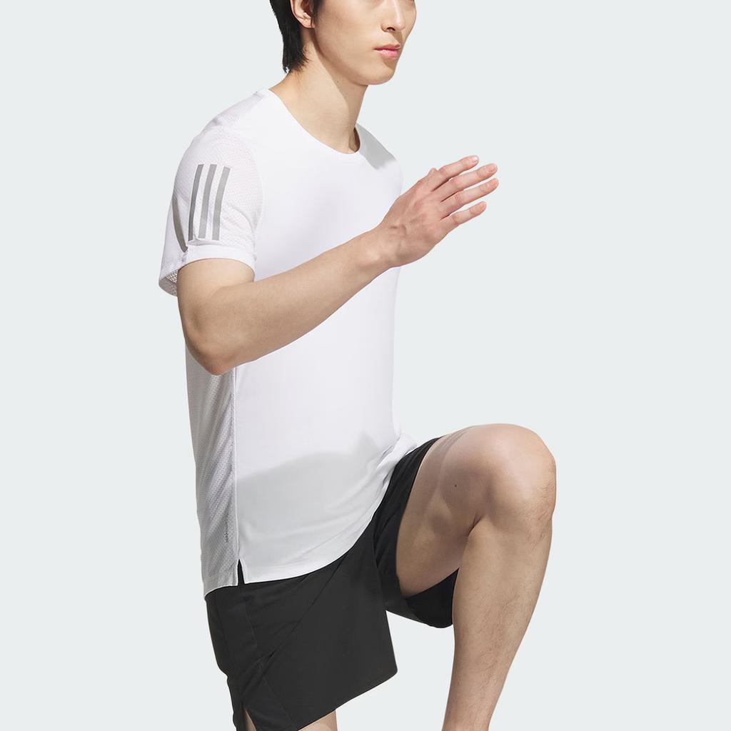 Adidas Own The Run Climacool Cooler Running Quick-Dry Breathable T-Shirt Men Tops White Dark-Silver-Gray JY6981