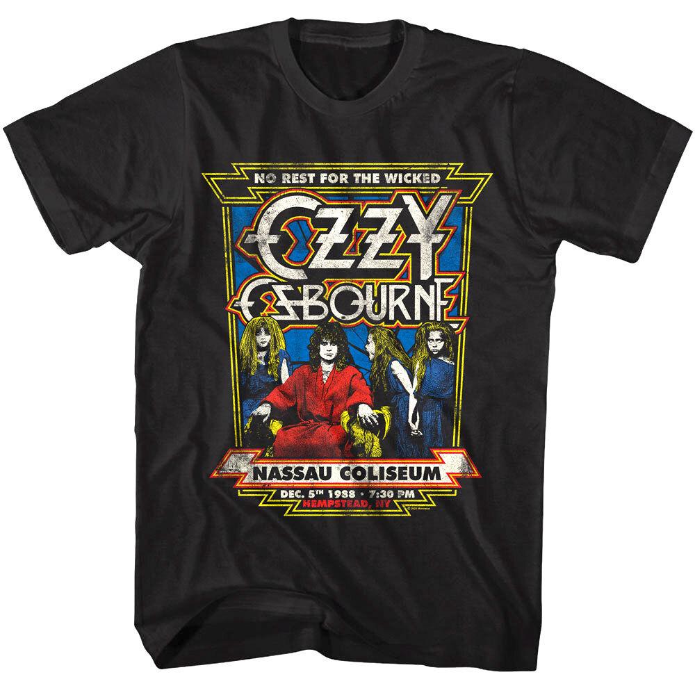 Ozzy Osbourne Nassau Coliseum 88 Men T Shirt No Rest For The Wicked Concert L