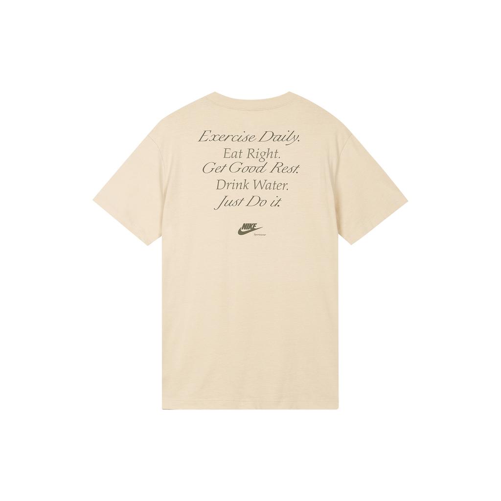 Nike Women'ss Retro Graphic Print Pullover Crewneck T-Shirt Beige DR9025-126