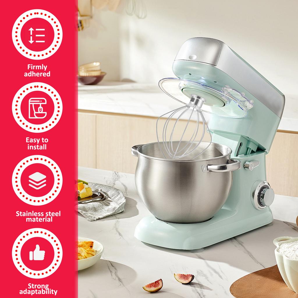 Dough Hook Whisk Wire Whip Attachment Dishwasher Stainless Steel egg Whisk for 4.5-5 Quart Tilt Head Stand Mixer