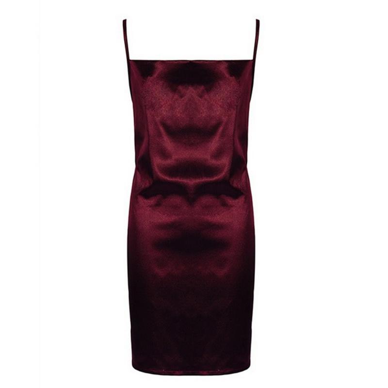 Summer New  European And American Suspender Skirt Solid Color Sleeveless Slim Female Dress