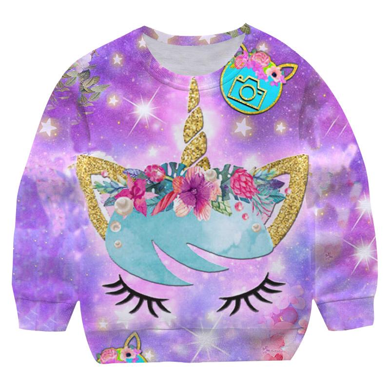 

2025 MINISO новый 3D розовый Единорог Осень Зима повседневное худи горячее худи с Единорогом для девочек детское худи детская модная одежда 3-4 Years