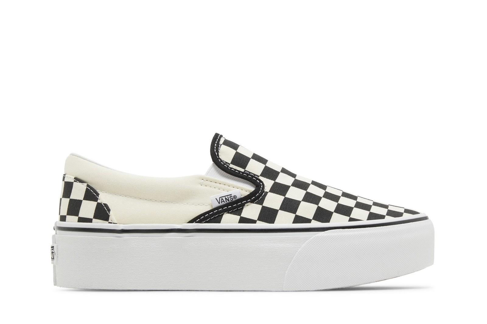 Vans Classic Slip-On Stackform  Checkerboard - Black White  VN0A7Q5RTYQ 43