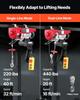 Electric Hoist Crane Winch 440 lbs 328 ft Wireless & 14 ft Wired Remote