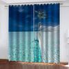 HUANZHUANG Curtains for Windows Living Room 3D Beautiful Landscape Scenery Blackout Curtains for Bedroom 2 Panels Boys Girls