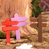Moss Micro Landscape Ornaments Multi-colored Wooden Guide Signs Succulent Pot Garden Wooden Fence Process Accessories
