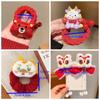 Red Envelope New Year Bell Hair Rope Pearl Children Dragon Rubber Band  New Year