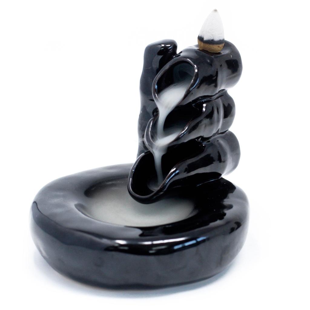 Backflow Incense Waterfall Burner, Bamboo Pool