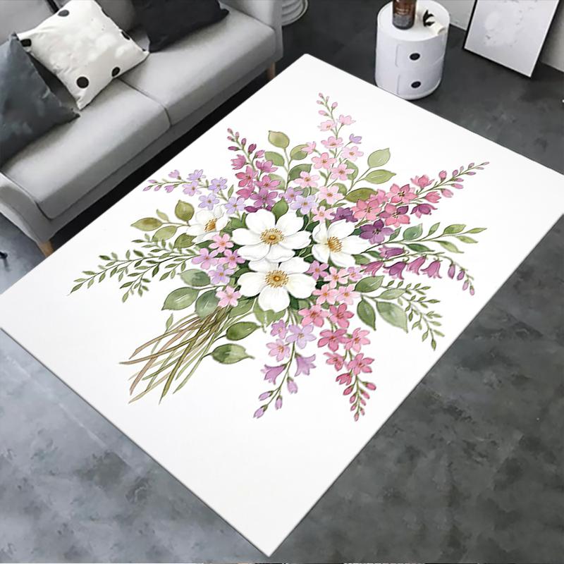 2025 New Flower Carpet Rug for Living Room Bedroom Home Sofa Decoration,Kids play Non-slip Floor Mat