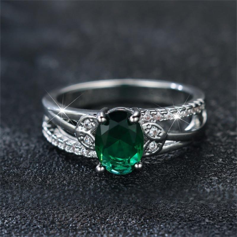 Round edge white diamond ring, simple style women s must-have single product ring no. 6