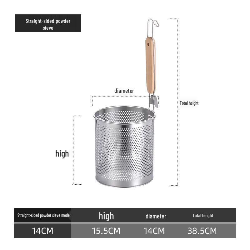 Stainless Steel Large Slotted Spoon for Mala Tang, Noodle Scooping, Boiling Soup, Straining & Hot Pot Vegetable Basket