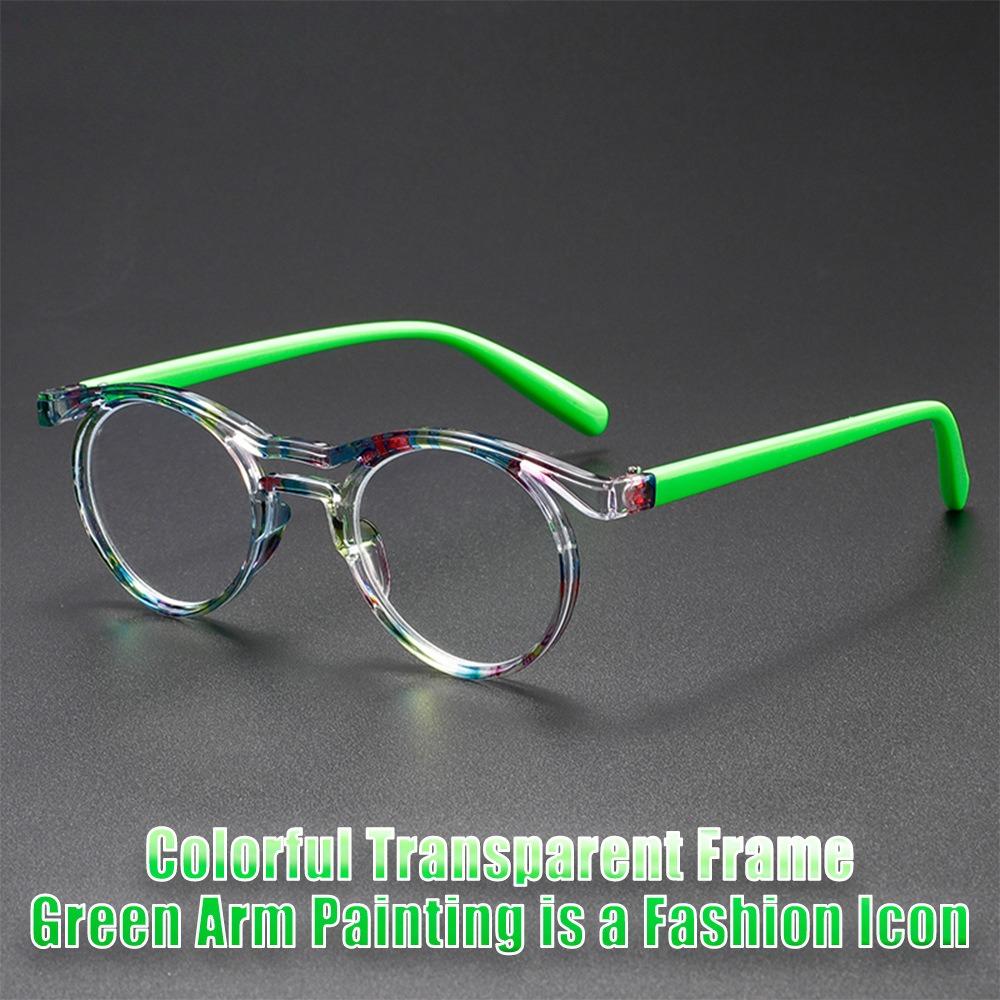 Fashion Colorful Double Beam Frame Frames Reading Glasses New Vintage Round Frame Anti Blue Light Presbyopia Glasses for Women
