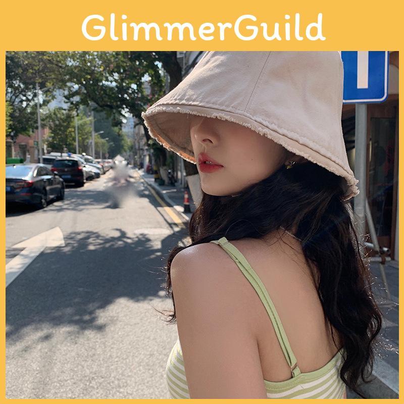 Elegant Bucket Cotton Hat For Women Summer Japanese Style Sun Protection Hat
