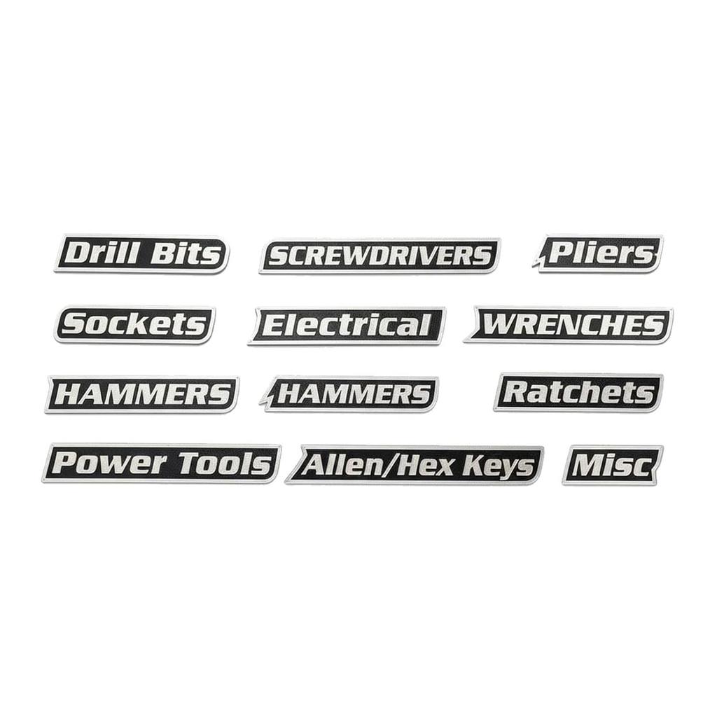12 stuks Gereedschapskist Lade Labels Magnetische Gereedschap Identificatie Organisatie Labels Duidelijk Leesbaar Classificatie Monteur Beheer