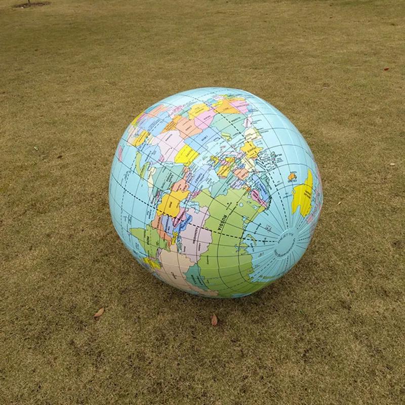Globo Gonfiabile Grande 90cm 3D Mappa Inglese Palla Bambino Geografia Illuminazione Ausilio Didattico Aula&Oggetto Interattivo Genitore-Figlio