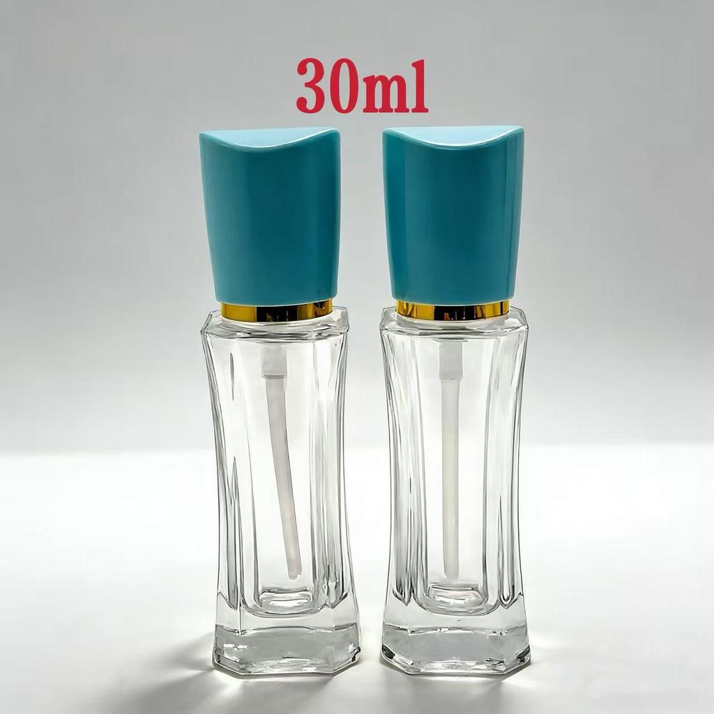30g Waist-Cinching Irregular Glass BB Concealer & Lotion Bottle for Cosmetics Refill