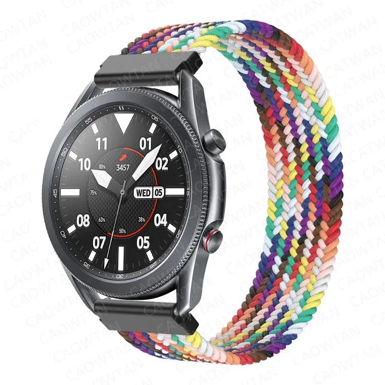 Braided Solo Loop For Samsung Galaxy Watch 4/5/6/44mm 40mm/classic Strap 46 42mm/active 2/Gear S3 22mm 20mm Bracelet Watch Band