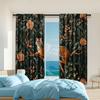 2 Pcs, Versatile Polyester Transparent Curtains for Home Decoration Tiger and Peacock for Use In Bedrooms and Living Rooms