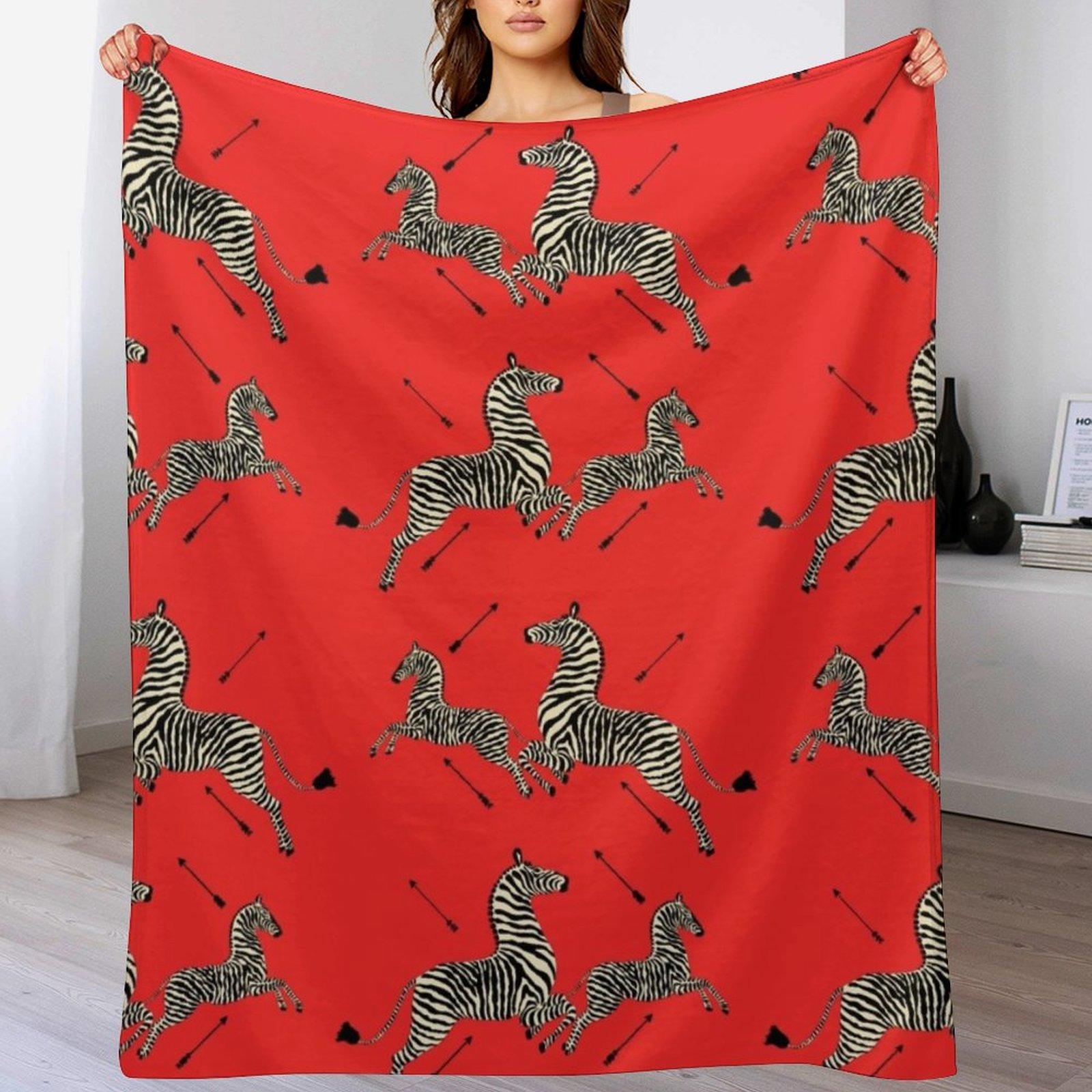 The Tenenbaums Zebra Throw Blanket Year Round Soft Comfortable Blanket for Home 102x76cm(40x30in)