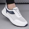 Summer Mesh Casual Sneakers for Man New Lace Designer Sports Running Shoes Male Fashion Solid Color Cow Leather Zapatos Hombre