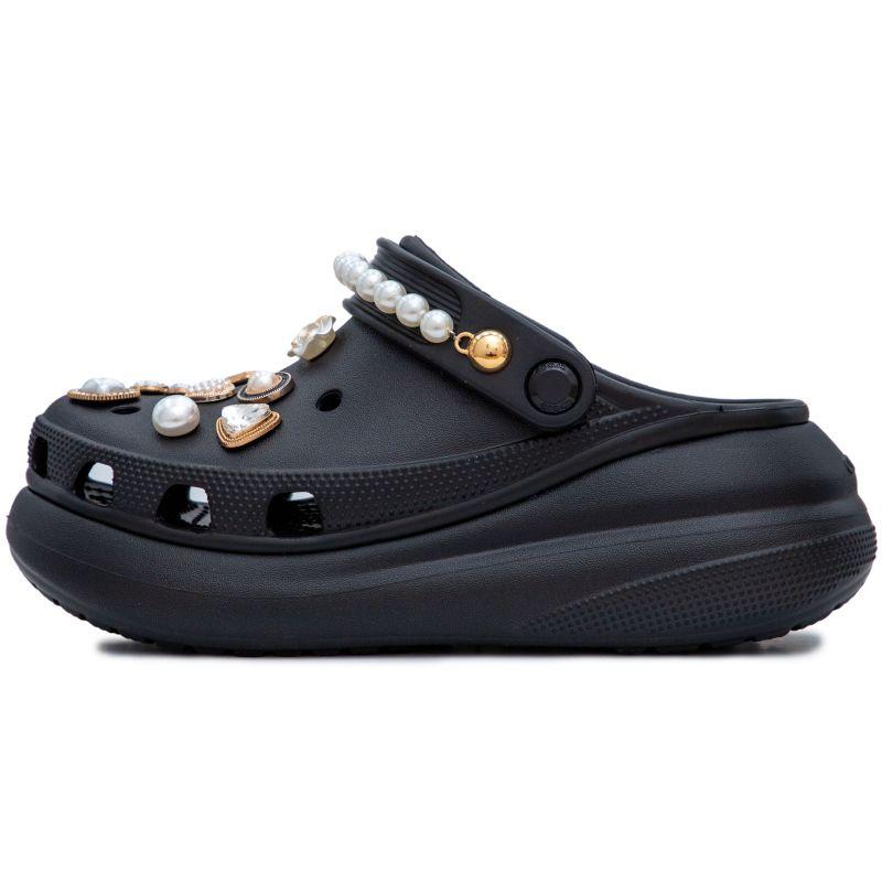 Crocs Button Castle Classic Crush Summer Cool Breeze Hole Shoes Women's Black