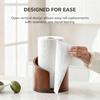 Mountain Paper Towel Holder Countertop Paper Towel Dispenser with Wood Base Metal Holder Spiral Design Rustic Paper Towel Roll Holder for Kitchen