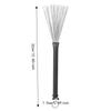 2PCS Plastic+Metal Drum Sticks Brush Black Steel Wire Stick Brush Drum Brushes  For Jazz Drum Set