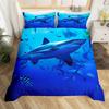 Erosebridal Mermaid Tail Bedding Set,Nautical Sea Animal Duvet Cover Twin Size for Kids Child,Fish Scale Sparkle Sequins Comforter Cover Oce