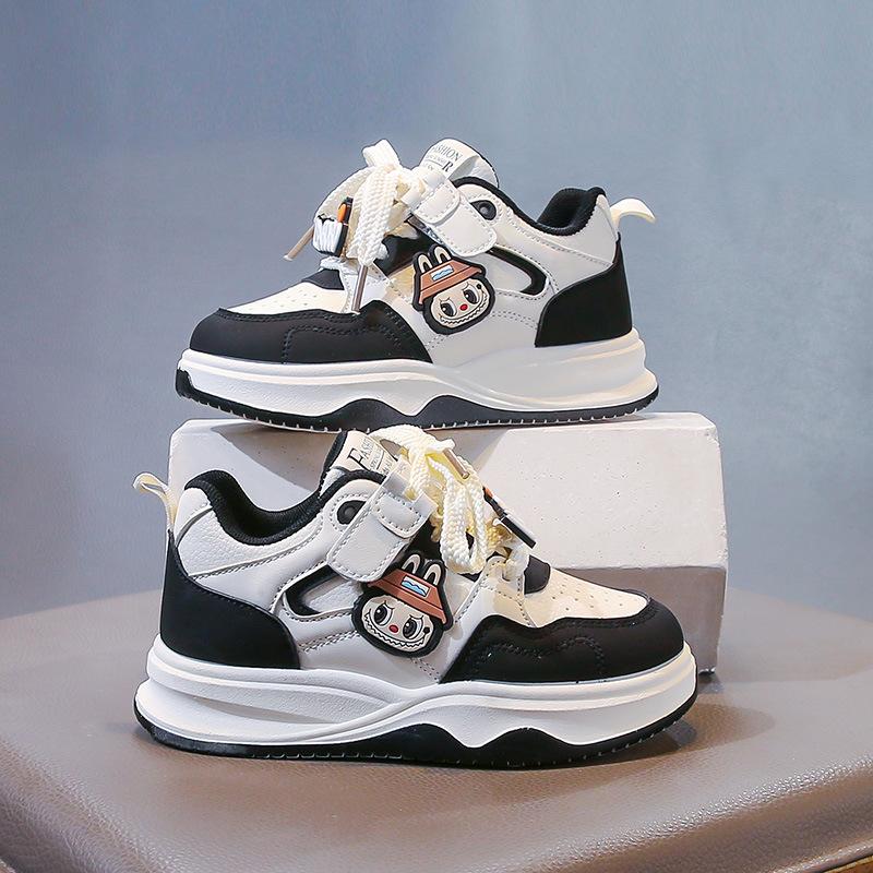 

Детские кеды новая весна-осень 2025 удобные дышащие мальчики и девочки милые повседневные туфли модная спортивная обувь одноклассники 26-31 hand 6 pairs чёрный