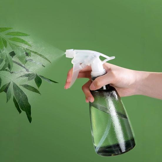 500ml Spray Bottle Transparent Refillable Spray Bottle with Adjustable Nozzle Plant Mister Bottle for Cleaning Watering Hair Cooking Gardening