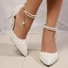 Fashion Summer Woman High Heel Luxury Designer Pumps Pointed Toe Buckle Strap Women Pumps Casual High Heelssual Elegant