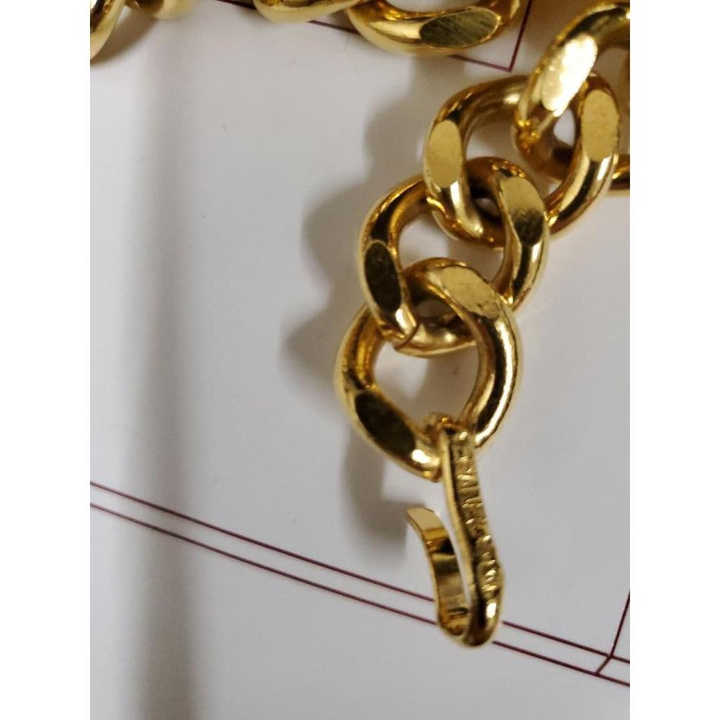 Used CHANEL gold chain belt with coin charms