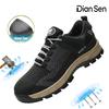 Wear-resisting Safety Boots Men's Steel Toe Work Shoes Slip Resistant Protection Durable Anti-smash Work Shoes for Warehouse