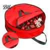 Reinforced Handle Carrying Bag Round Garland Storage with Handles, Waterproof PE Fabric Protective for Wreaths Dustproof Organizer, Zipper Closure