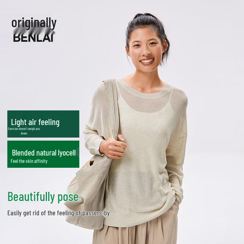 

BENLAI Women s Round Neck Long Sleeve Knit Sweater L