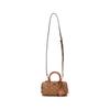 Ella Lauretos AW24 Bolsa Boston Monograma Lona Revestida Crossbody Tote Mini Bolsas Femininas Cognac MWBESEA09CO001