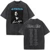 T-shirt Grafica Lavata Retro Rapper Estivo Karan Aujla Tour Culturale Uomo Hip-hop Cotone T-shirt Larga Vintage