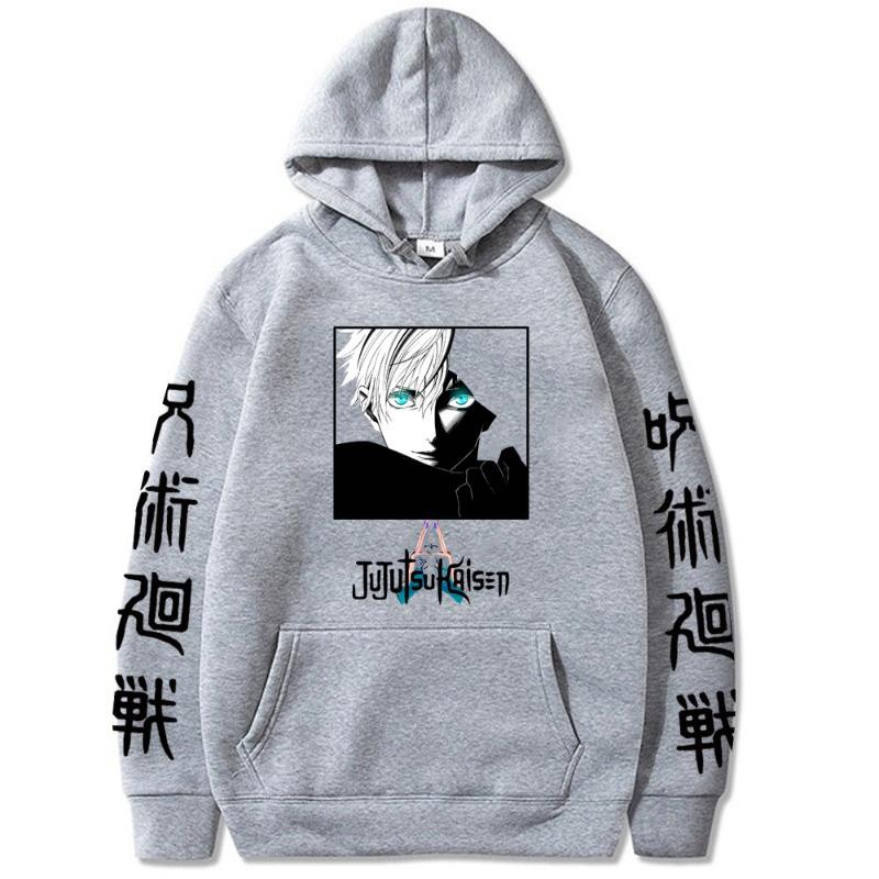 Jujutsu Kaisen Japanischer Anime Grafikdruck Hoodies Vintage Übergroße Kapuzenpullover Lässige Langarm-Hoodies Herren Damen Kleidung