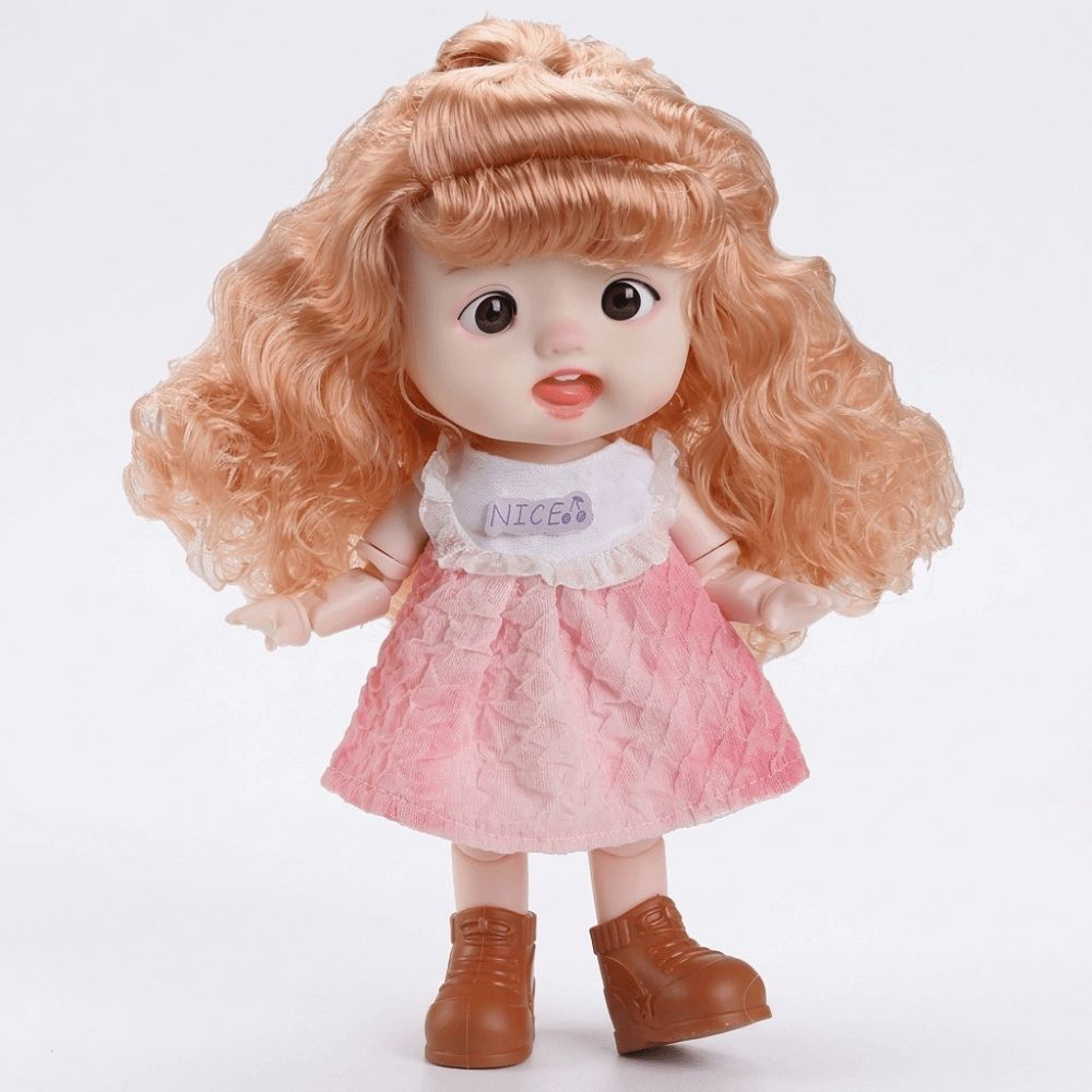 28cm 1/6 Scale Multi Joint Doll 19 Joints Movable Cute Emoticon Doll Birthday Gifts