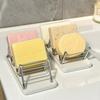 Non-slip Soap Dish Stainless Steel Taco Holder Stand Tray Soap Storage Rack Laundry