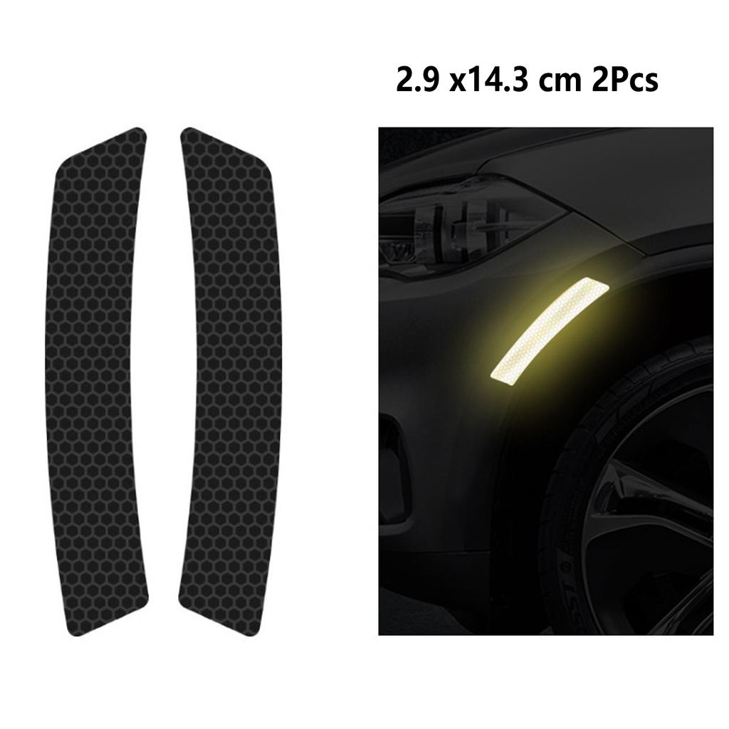 Black Reflective Strips Sticker Adhesive Safety Mark Warning Tape Bike Automobile Motorcycle Car Styling Anti Scratch