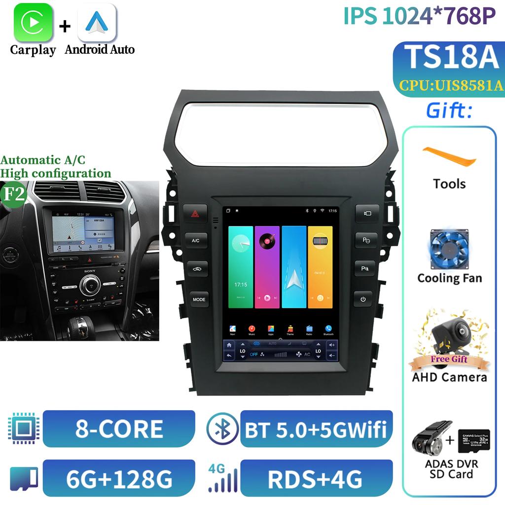 9.7inch Android Car Stereo Radio Multimedia Video Player For Ford Explorer 5 2011-2019 Navigation Carplay Automotive Screen GPS