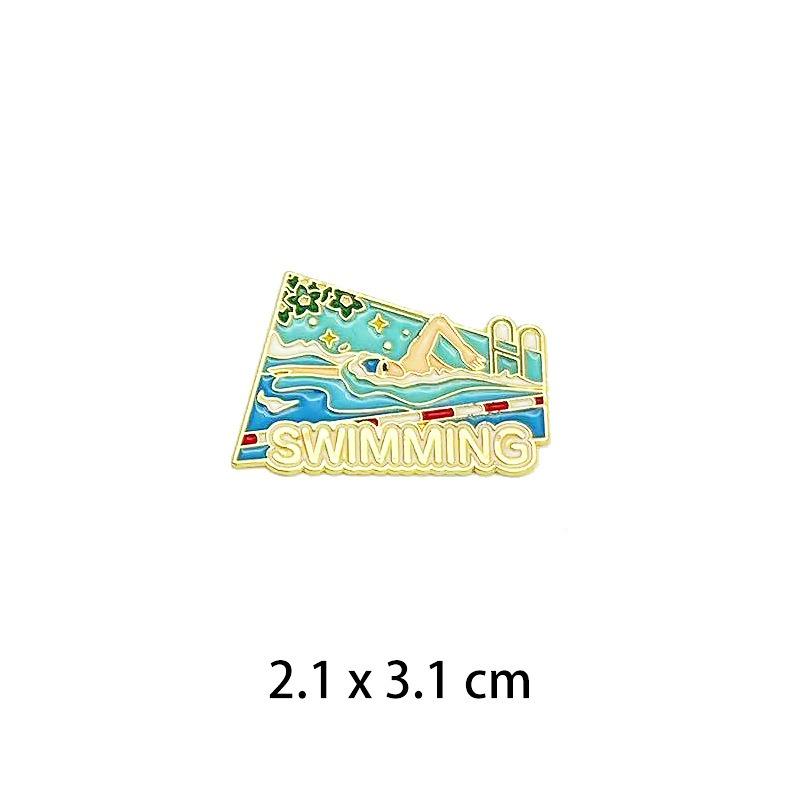 1Pc Cartoon Basketball Football Badminton Metal Badge Student Backpack Hat Denim Coat DIY Deco Lapel Pins Boy Couple Brooch