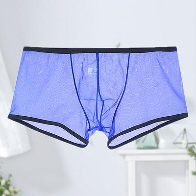 Erkek Şeffaf Külot Ultra İnce İç Çamaşırı Düşük Bel Şeffaf Boxer Külot Seksi Hızlı Kuruyan Erkek File